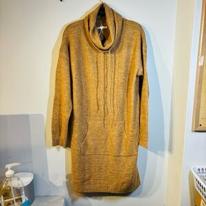 Stitchdrop Camel Tan Midi Sweater Dress
